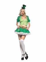 View Item Adult Ladies Uk 10-12 5PC Lucky Charm Leprechaun Fancy Dress St Patricks Costume